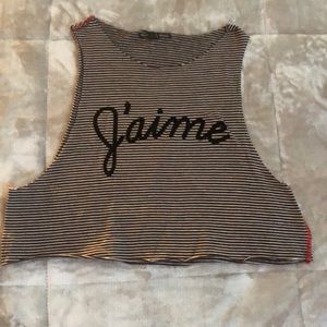 Urban Outfitters - J’aime crop top/muscle tee